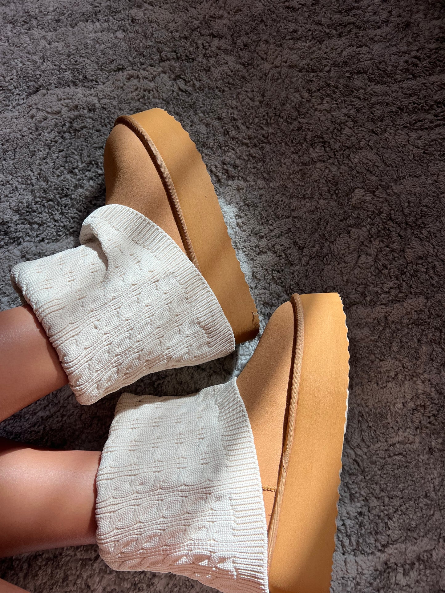 Platform Sweater Fold Over Boots