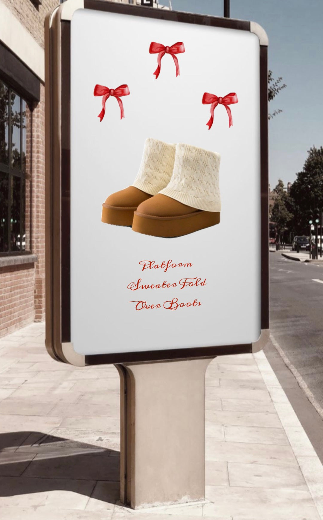 Platform Sweater Fold Over Boots